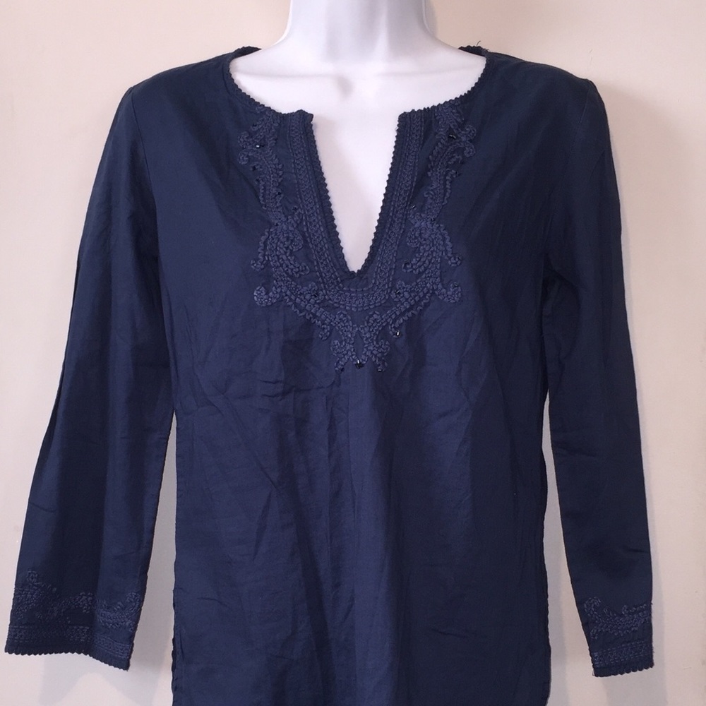 New York & Company Women embroidered blouse